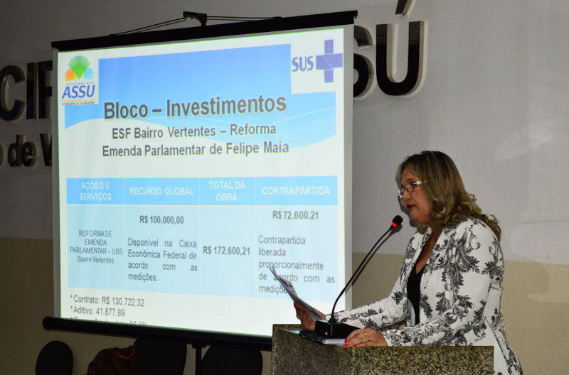 Assú: Secretária Municipal de Saúde realiza prestação de contas na Câmara de Vereadores