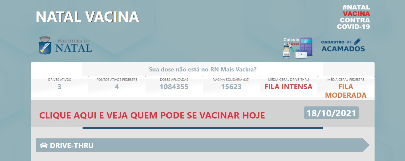 Prefeitura do Natal começa cadastro dos acamados para dose de reforço contra Covid-19