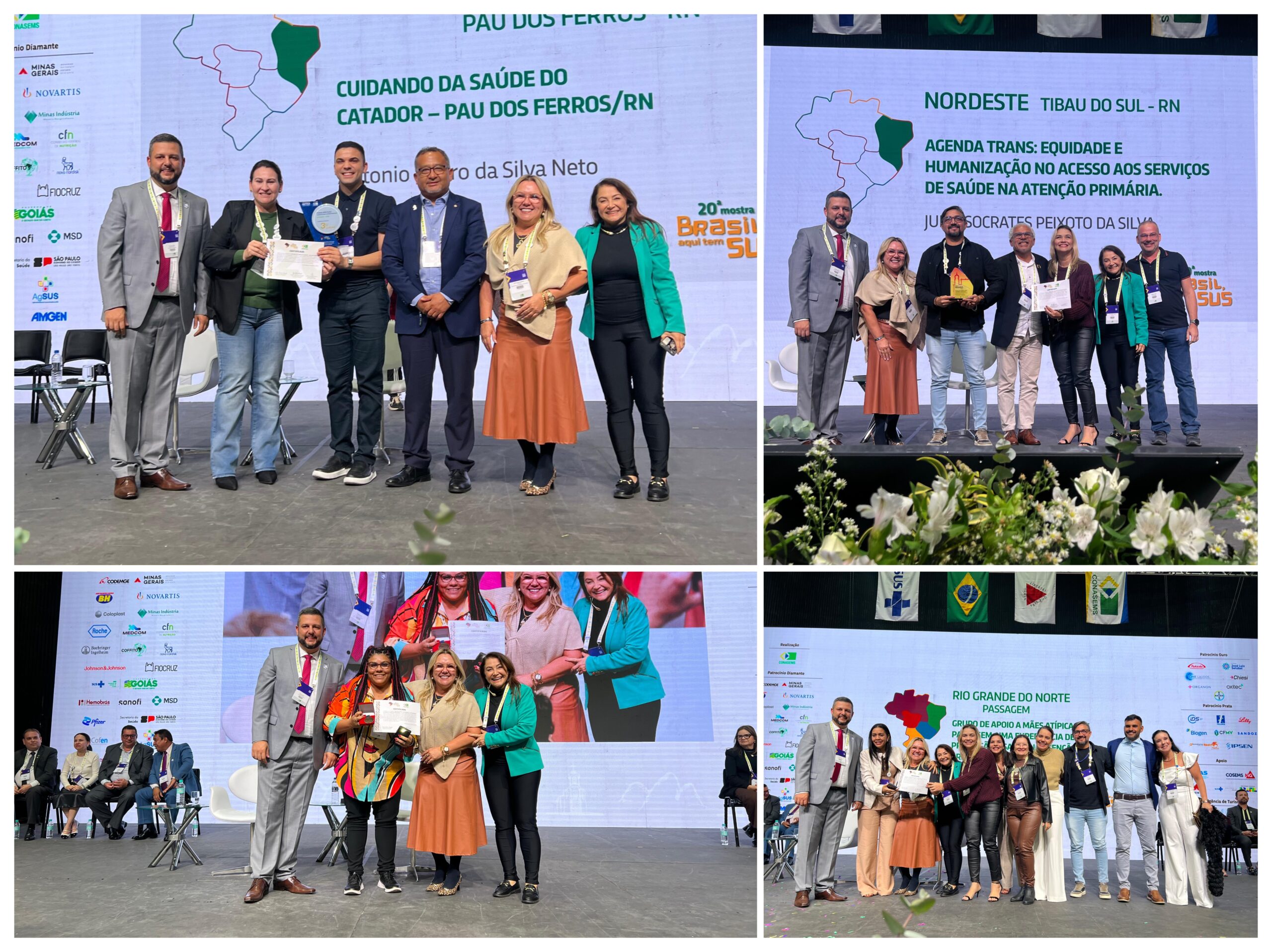 Cosems-RN parabeniza municípios premiados na 20ª Mostra “Brasil, Aqui Tem SUS” durante o 38º Congresso Nacional de Secretarias Municipais de Saúde
