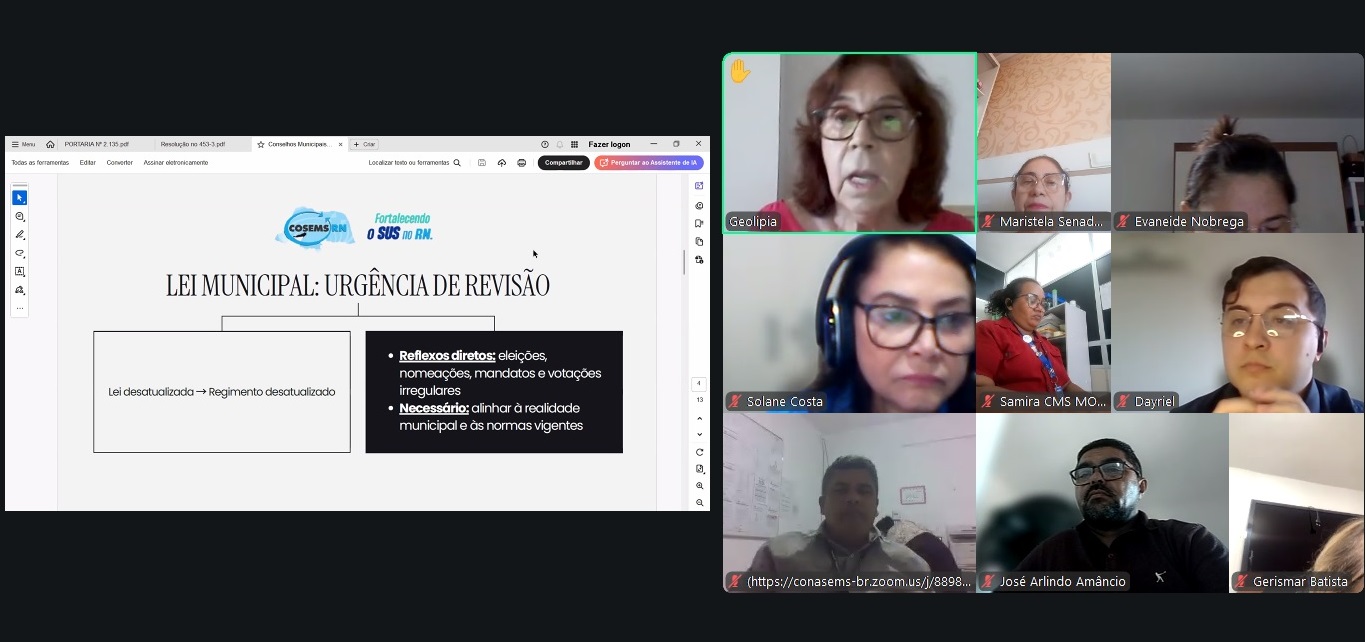 COSEMS-RN REÚNE MAIS DE 100 GESTORES E CONSELHEIROS EM DEBATE SOBRE LEGALIDADE E FUNCIONAMENTO DOS CONSELHOS DE SAÚDE