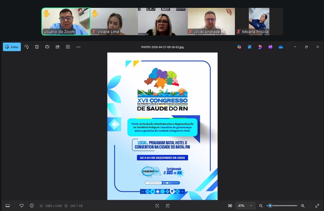 COSEMS-RN ALINHA AGENDA INSTITUCIONAL E DEFINE PARTICIPAÇÃO EM EVENTOS DURANTE REUNIÃO DA DIRETORIA